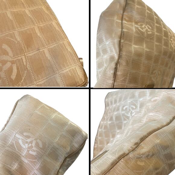 Chanel CC Signature Beige Travel Line Purse Tote - Picture 13 of 14